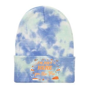 Just Here For The Pie Lover Thanksgiving Pumpkin Christmas Gift Tie Dye 12in Knit Beanie