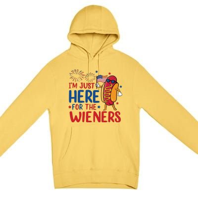 Just Here For The Wieners Premium Pullover Hoodie