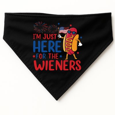 Just Here For The Wieners USA-Made Doggie Bandana