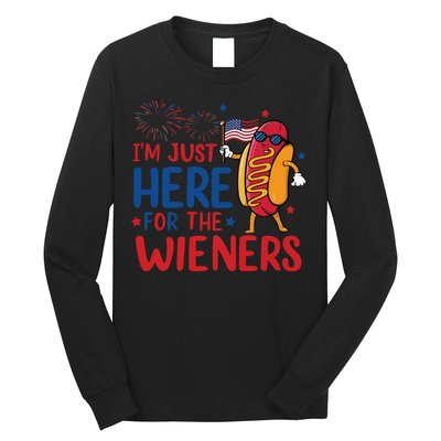 Just Here For The Wieners Long Sleeve Shirt