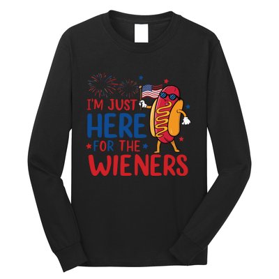 Just Here For The Wieners Long Sleeve Shirt