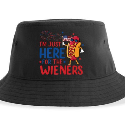 Just Here For The Wieners Sustainable Bucket Hat