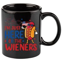 Just Here For The Wieners 11oz C Handle Ceramic Mug