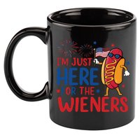 Just Here For The Wieners 11oz C Handle Ceramic Mug
