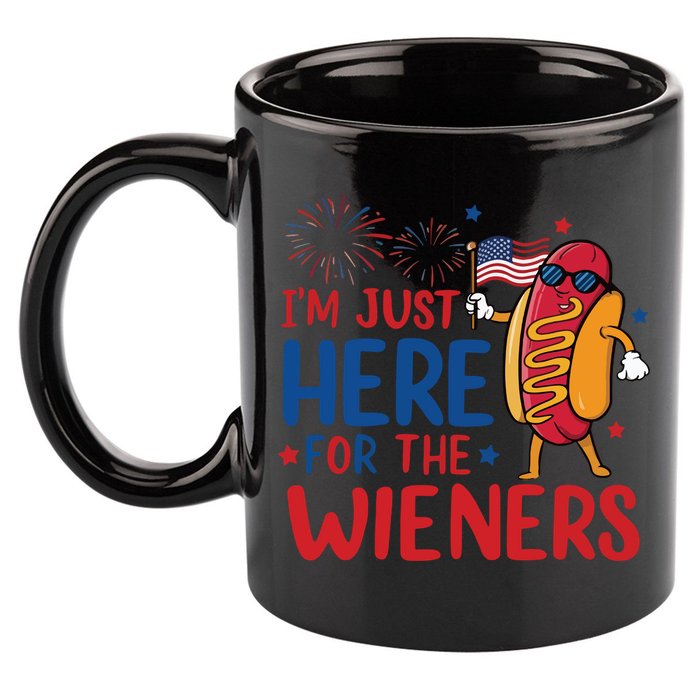 Just Here For The Wieners 11oz C Handle Ceramic Mug