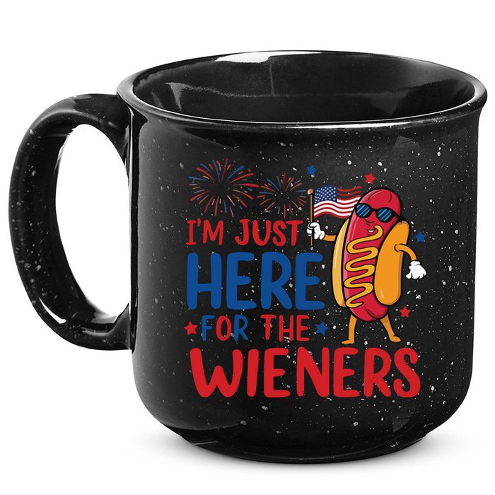 Just Here For The Wieners 15oz Campfire Ceramic Mug