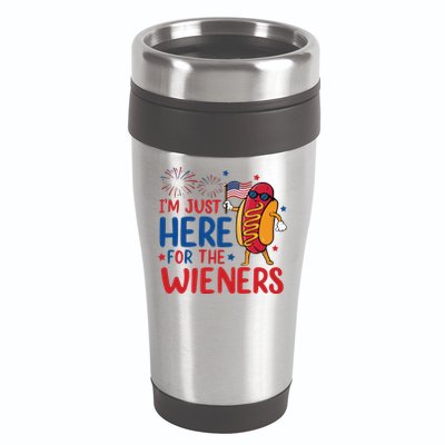 Just Here For The Wieners 16oz Travel Tumbler