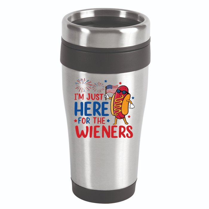 Just Here For The Wieners 16oz Travel Tumbler