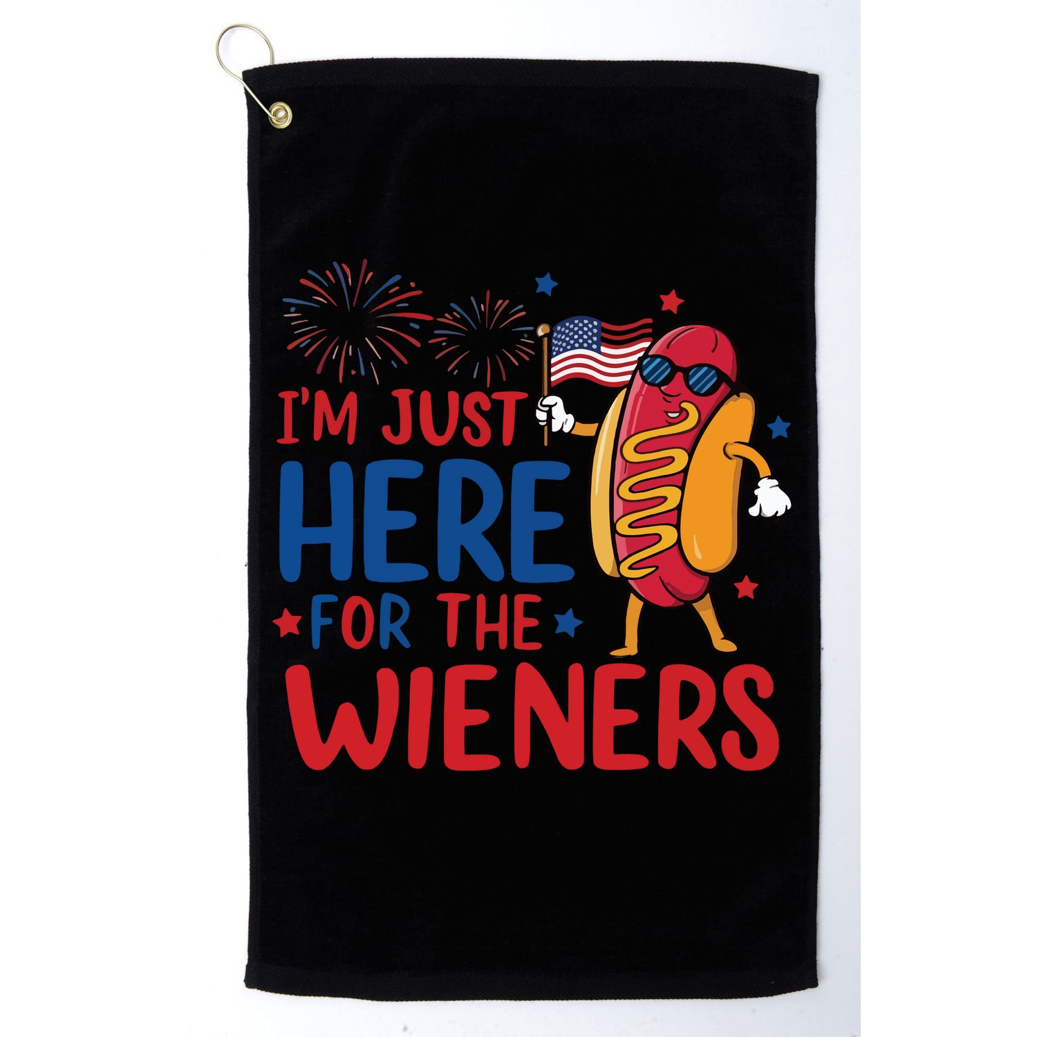 Just Here For The Wieners Golf Towel