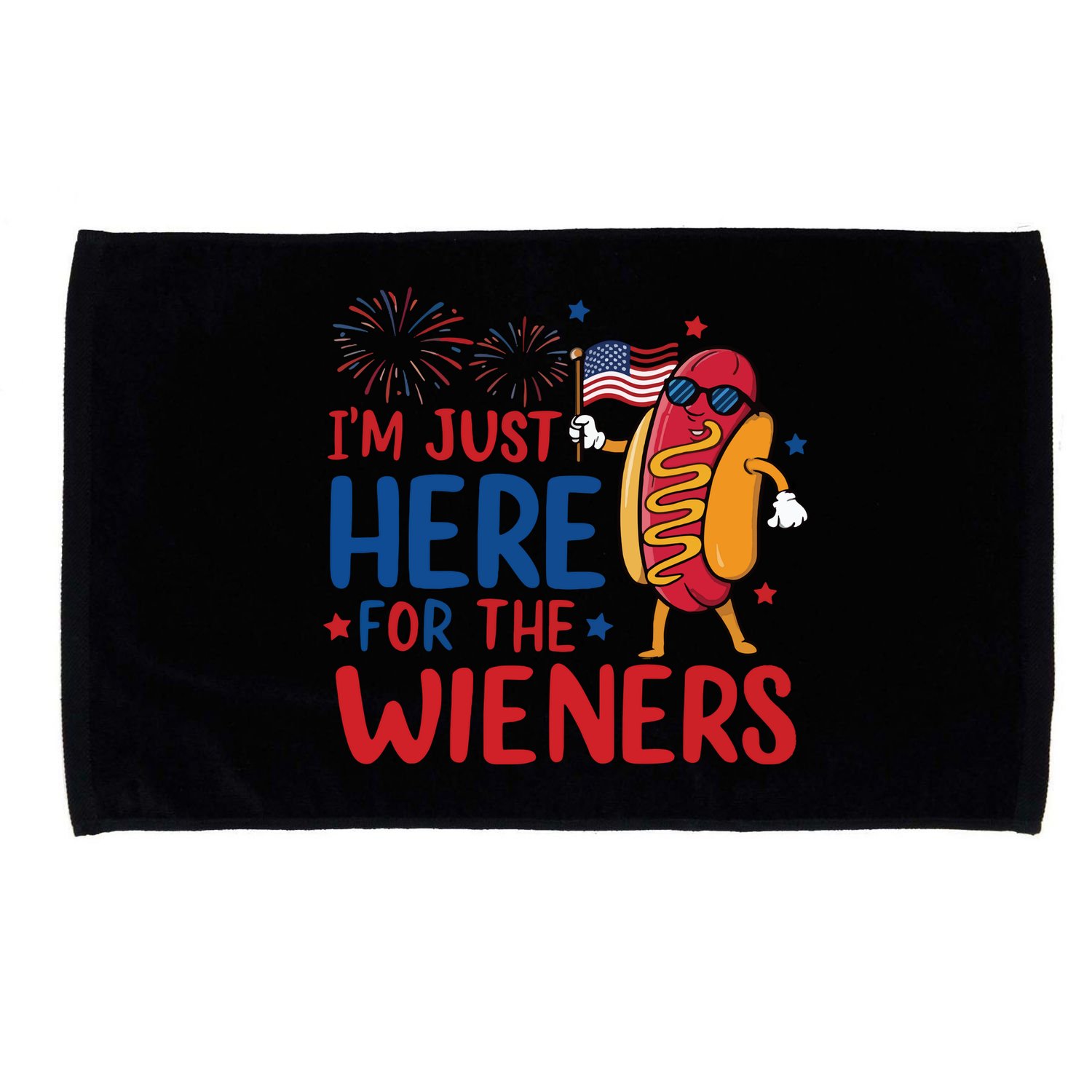Just Here For The Wieners Microfiber Hand Towel