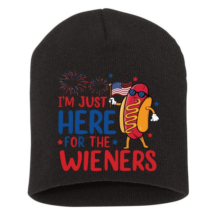 Just Here For The Wieners Short Acrylic Beanie