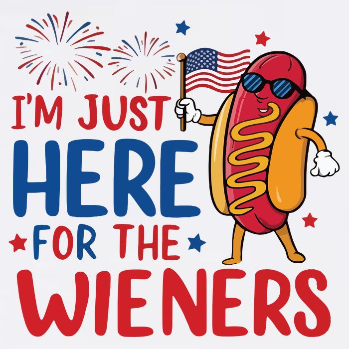 Just Here For The Wieners Garment-Dyed Sweatshirt