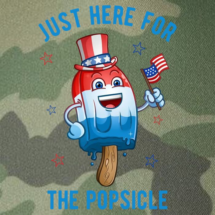 Just Here For The Popsicle 4th Of July Funny Festive Legacy Tie Dye Trucker Hat