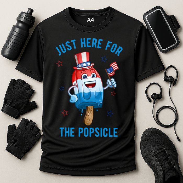 Just Here For The Popsicle 4th Of July Funny Festive Performance Shirt
