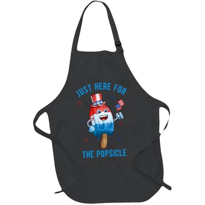 Just Here For The Popsicle 4th Of July Funny Festive Apron