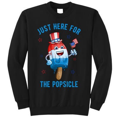 Just Here For The Popsicle 4th Of July Funny Festive Sweatshirt