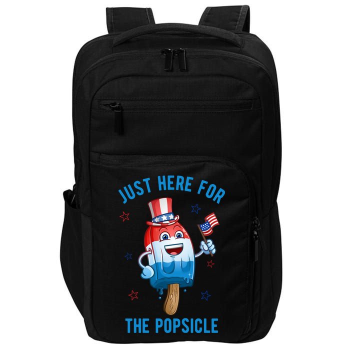 Just Here For The Popsicle 4th Of July Funny Festive Impact Tech Backpack