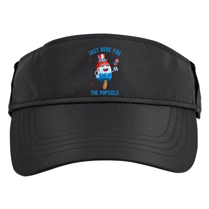 Just Here For The Popsicle 4th Of July Funny Festive Adult Drive Performance Visor