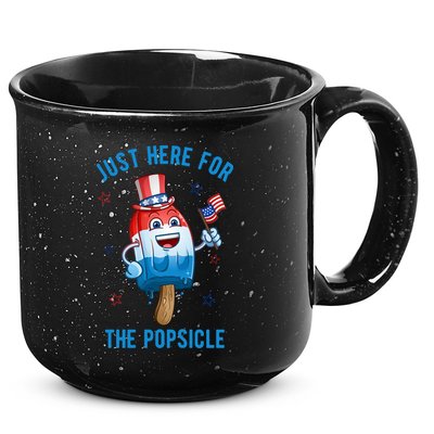 Just Here For The Popsicle 4th Of July Funny Festive 15oz Campfire Ceramic Mug