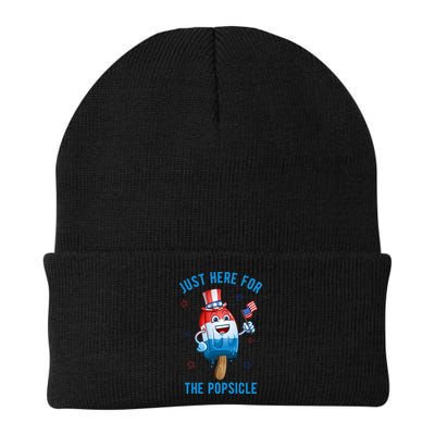 Just Here For The Popsicle 4th Of July Funny Festive Beanie