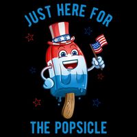 Just Here For The Popsicle 4th Of July Funny Festive 16 in Basic Backpack