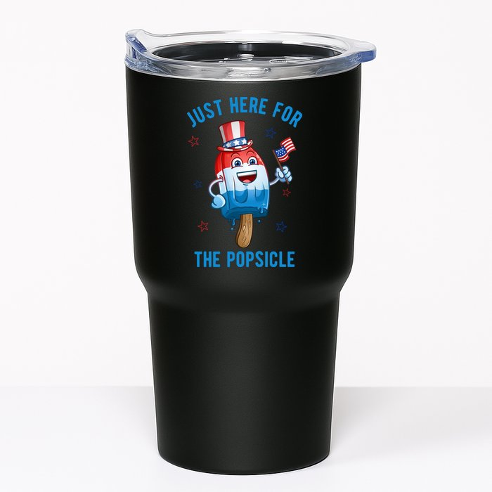 Just Here For The Popsicle 4th Of July Funny Festive Tumbler
