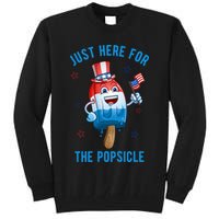 Just Here For The Popsicle 4th Of July Funny Festive Tall Sweatshirt