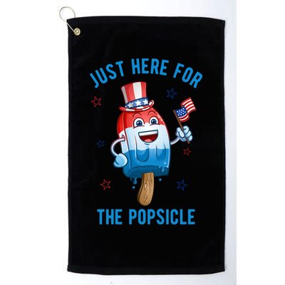 Just Here For The Popsicle 4th Of July Funny Festive Golf Towel