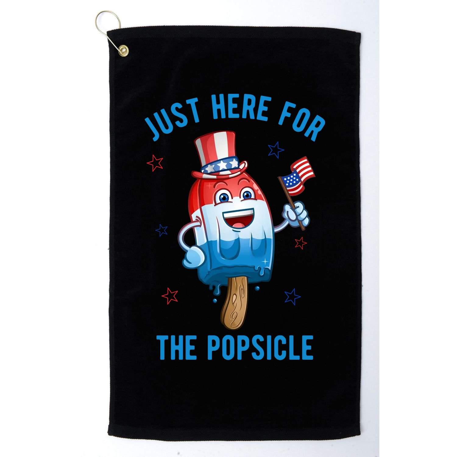 Just Here For The Popsicle 4th Of July Funny Festive Golf Towel