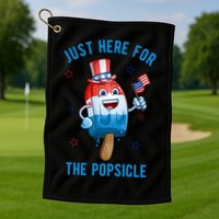 Just Here For The Popsicle 4th Of July Funny Festive Golf Towel