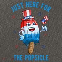 Just Here For The Popsicle 4th Of July Funny Festive Cotton Canvas Backpack