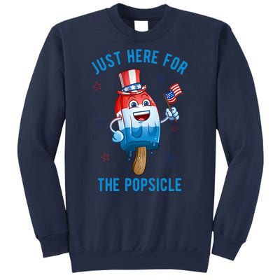 Just Here For The Popsicle 4th Of July Funny Festive Sweatshirt