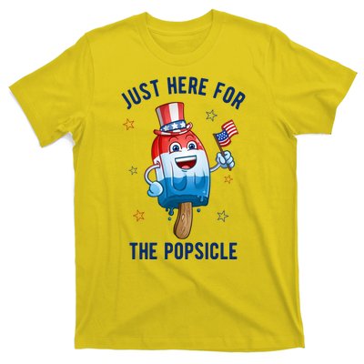 Just Here For The Popsicle 4th Of July Funny Festive T-Shirt