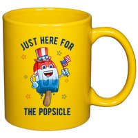 Just Here For The Popsicle 4th Of July Funny Festive 11oz C Handle Ceramic Mug