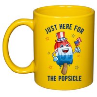 Just Here For The Popsicle 4th Of July Funny Festive 11oz C Handle Ceramic Mug
