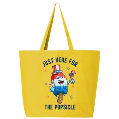 Just Here For The Popsicle 4th Of July Funny Festive 25L Jumbo Tote