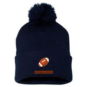 Just Here For The Football Match Pom Pom 12in Knit Beanie