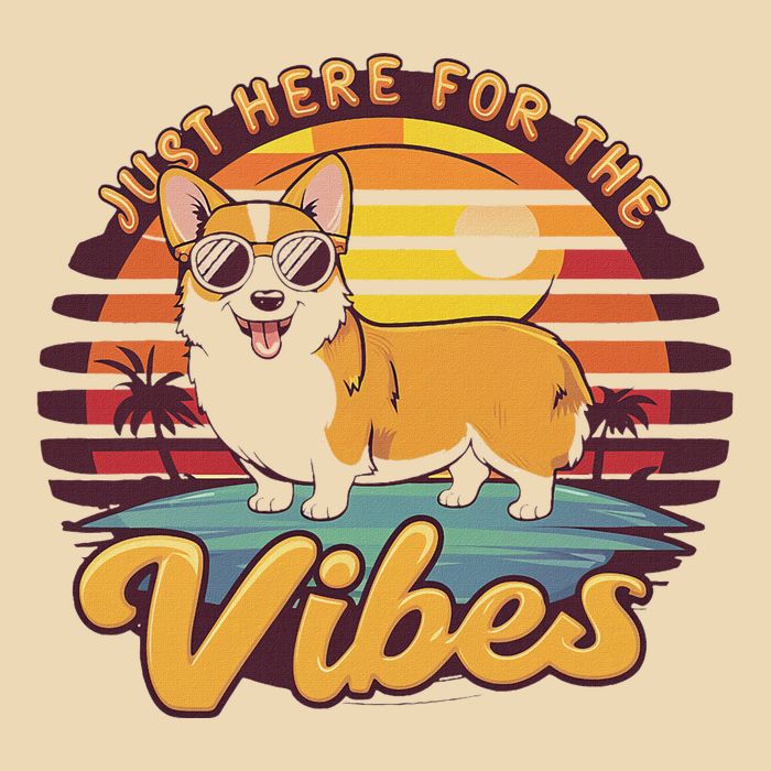 Just Here For The Vibes Drawstring Bag