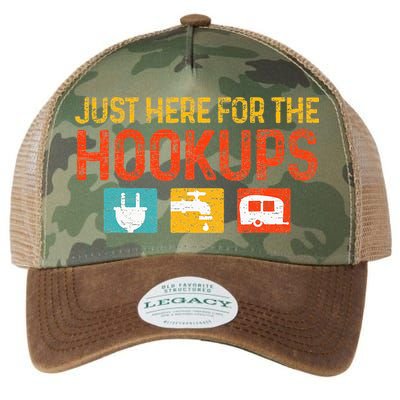 Just Here For The Hookups Motorhome Camping RV Legacy Tie Dye Trucker Hat