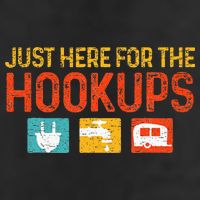 Just Here For The Hookups Motorhome Camping RV Microfiber Hand Towel