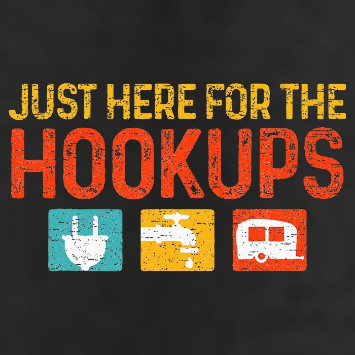 Just Here For The Hookups Motorhome Camping RV Microfiber Hand Towel
