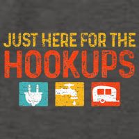 Just Here For The Hookups Motorhome Camping RV Vector Backpack