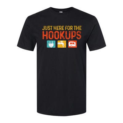 Just Here For The Hookups Motorhome Camping RV Softstyle® CVC T-Shirt