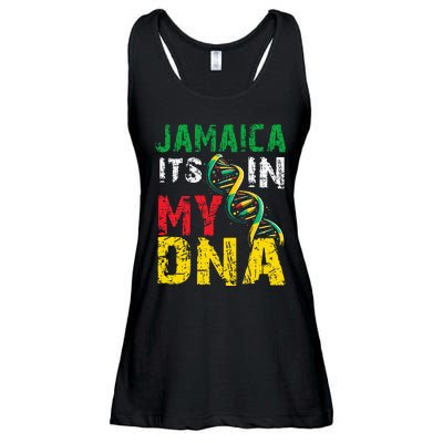 Jamaican Heritage Flag Women Jamaica It`S In My Dna Ladies Essential Flowy Tank