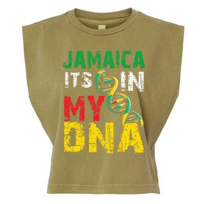 Jamaican Heritage Flag Women Jamaica It`S In My Dna Garment-Dyed Women's Muscle Tee