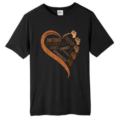 Juneteenth Heart Fists Black History Melanin Tall Fusion ChromaSoft Performance T-Shirt