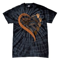 Juneteenth Heart Fists Black History Melanin Tie-Dye T-Shirt