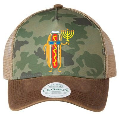 Jewish Hotdog Funny Food Hanukkah Pajamas Chanukah Pjs Us Legacy Tie Dye Trucker Hat