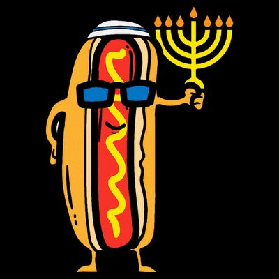 Jewish Hotdog Funny Food Hanukkah Pajamas Chanukah Pjs Us T-Shirt