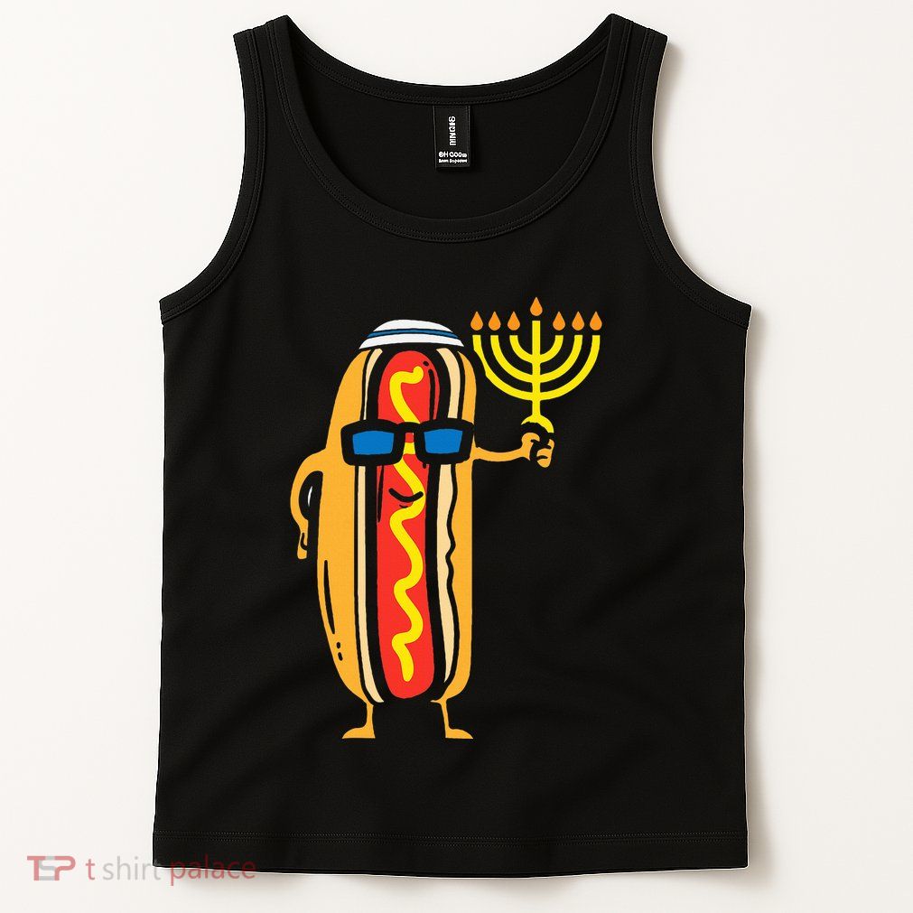 Jewish Hotdog Funny Food Hanukkah Pajamas Chanukah Pjs Us Tank Top